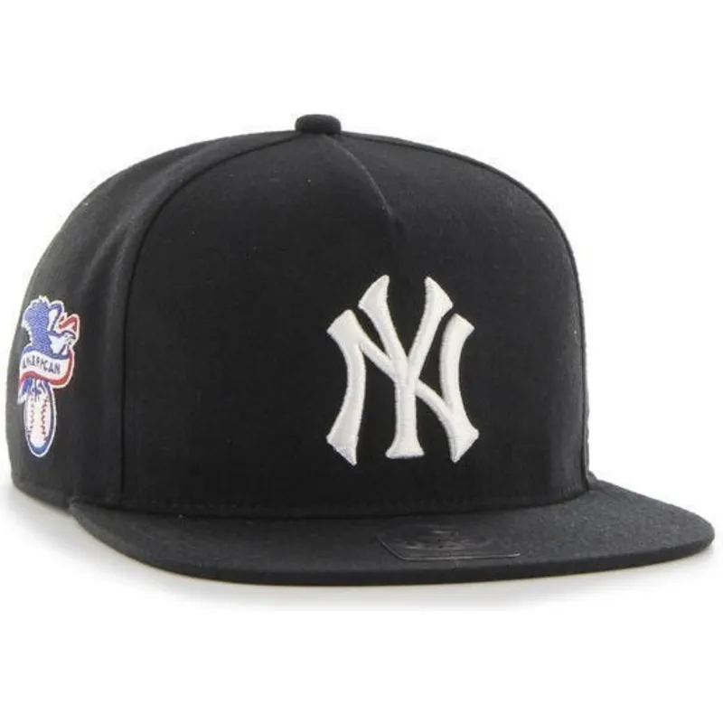 cepur-plakana-melns-snapback-no-new-york-yankees-mlb-no-47-brand