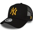 cepur-izliekta-truckeris-melns-snapback-a-frame-metallic-no-new-york-yankees-mlb-no-new-era