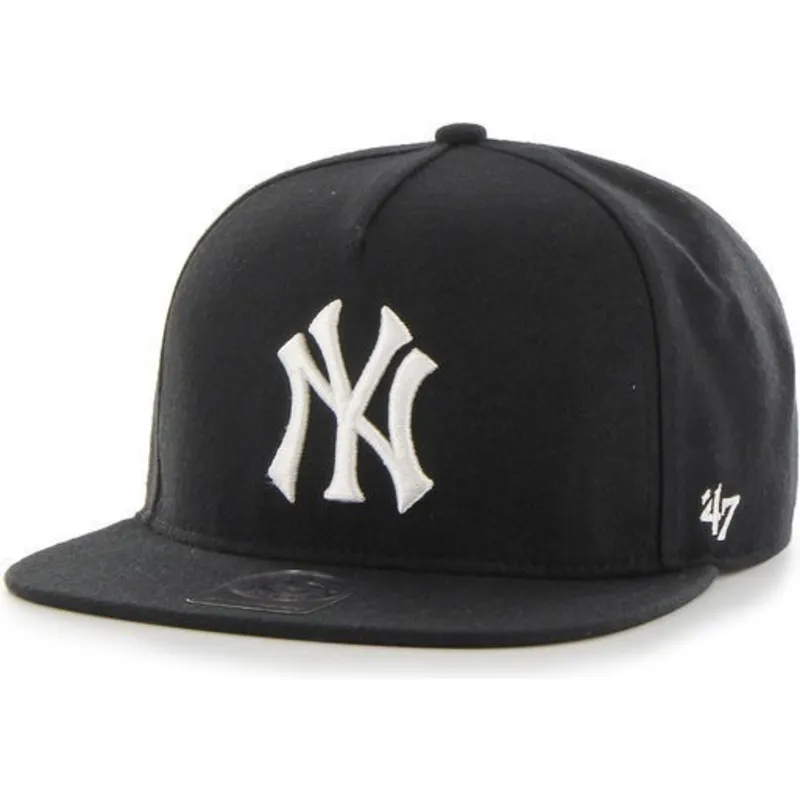 cepur-plakana-melns-snapback-no-new-york-yankees-mlb-no-47-brand