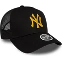 cepur-izliekta-truckeris-melns-snapback-a-frame-metallic-no-new-york-yankees-mlb-no-new-era