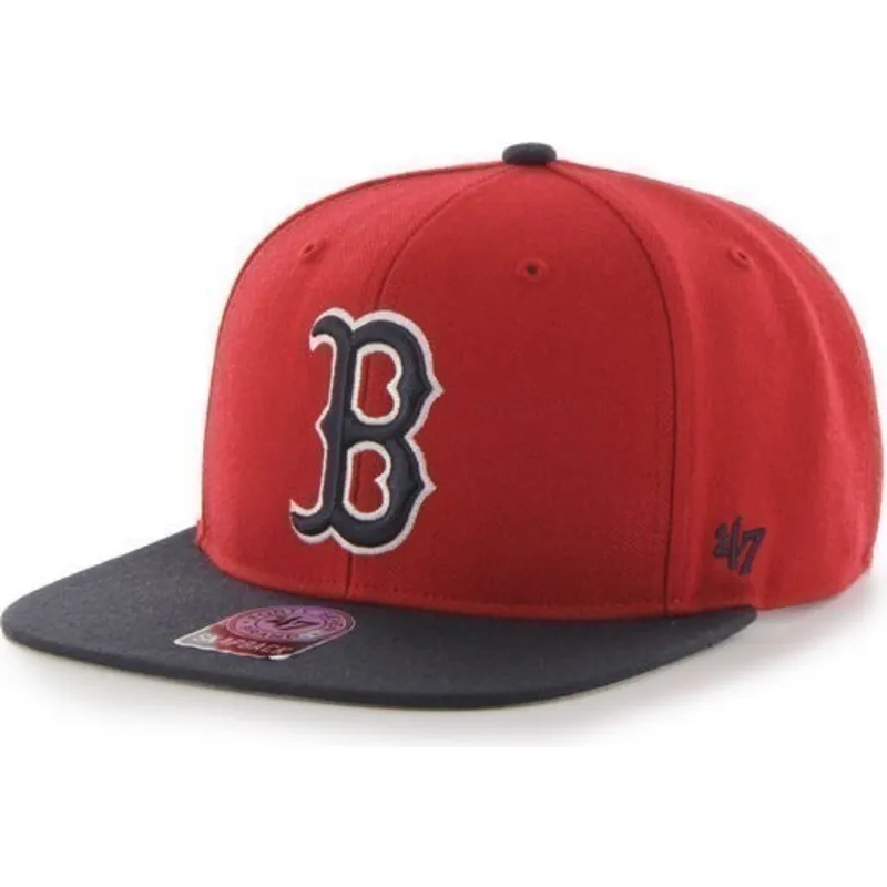 cepur-plakana-sarkans-snapback-no-boston-red-sox-mlb-no-47-brand