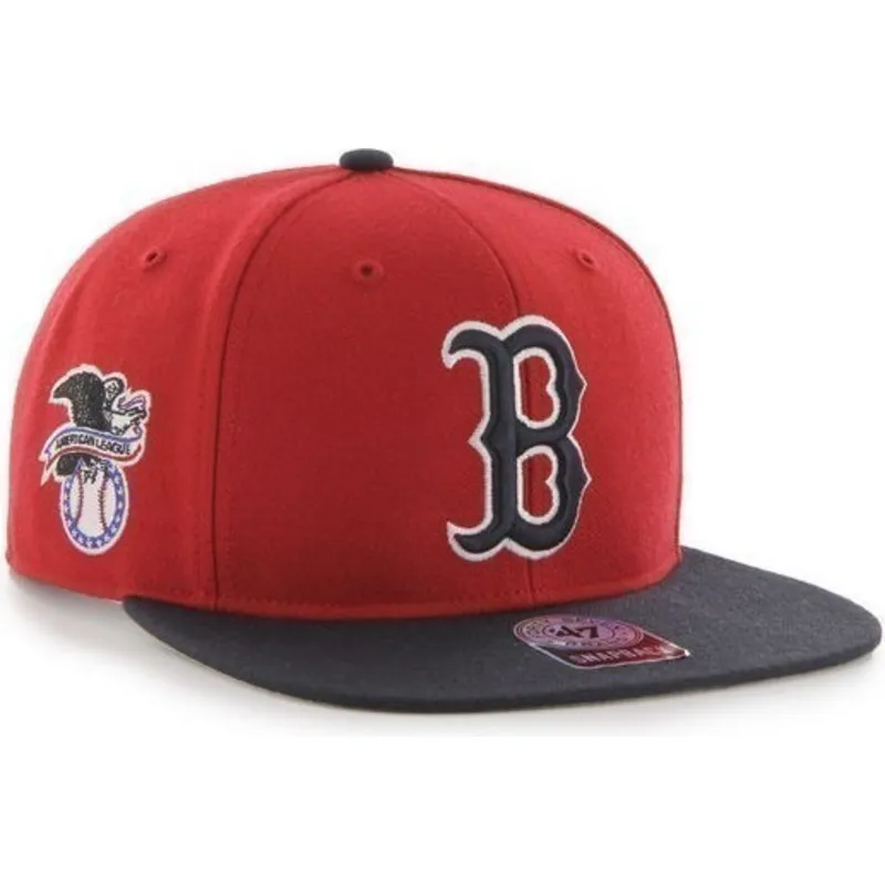 cepur-plakana-sarkans-snapback-no-boston-red-sox-mlb-no-47-brand