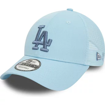 New Era Blue Logo 9FORTY Home Field Los Angeles Dodgers MLB Blue Trucker Hat