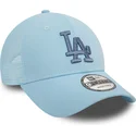 blaue-trucker-kappe-mit-blauem-logo-9forty-home-field-der-los-angeles-dodgers-mlb-von-new-era