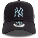 new-era-new-york-yankees-mlb-a-frame-seasonal-infill-marineblaue-und-weisse-trucker-kappe