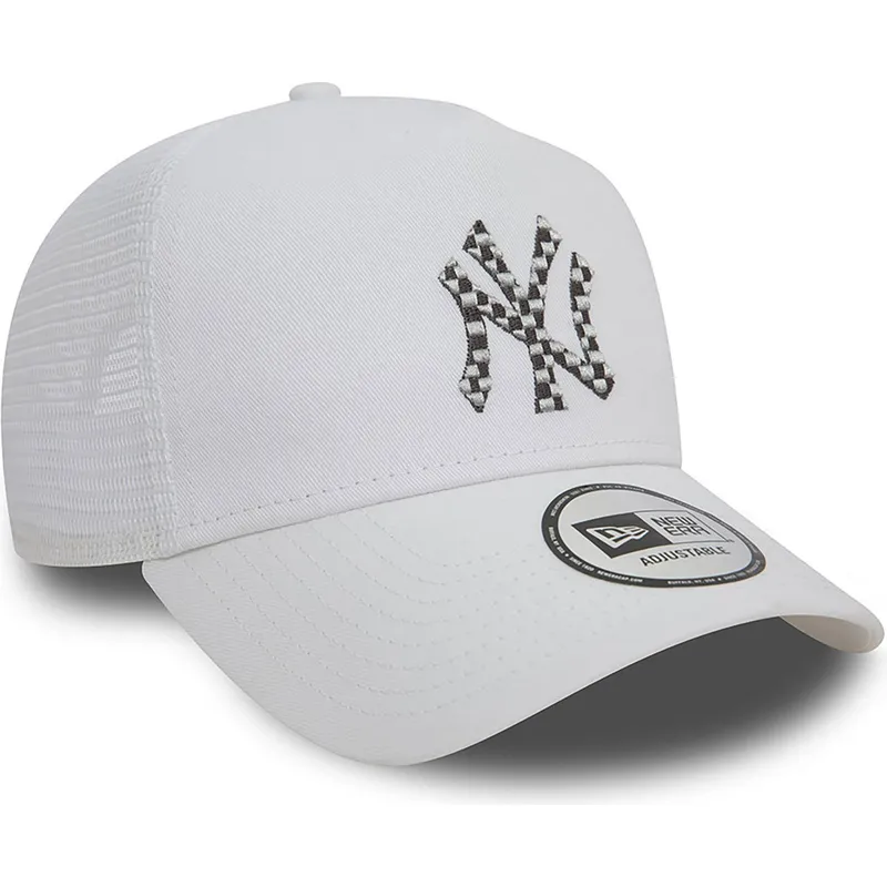 weisse-trucker-kappe-a-frame-seasonal-infill-der-new-york-yankees-mlb-von-new-era