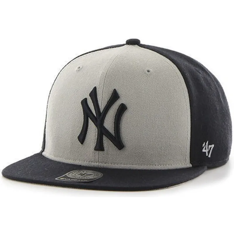 cepur-plakana-tumsi-zils-snapback-no-new-york-yankees-mlb-no-47-brand