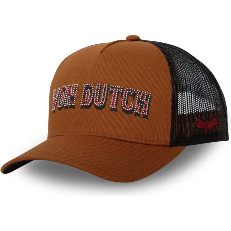 cepur-izliekta-truckeris-bruns-snapback-stud-n-no-von-dutch