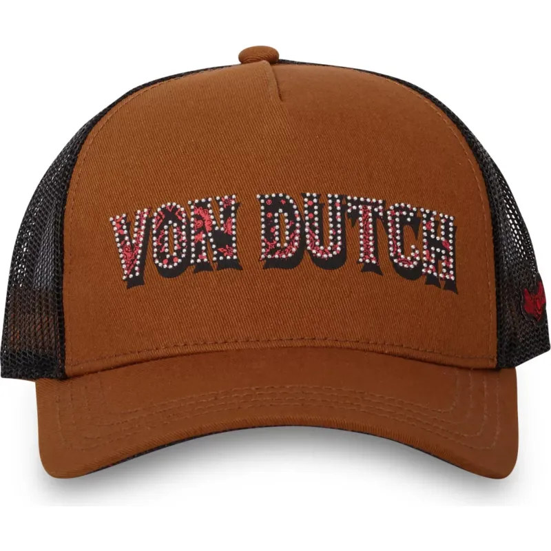 cepur-izliekta-truckeris-bruns-snapback-stud-n-no-von-dutch