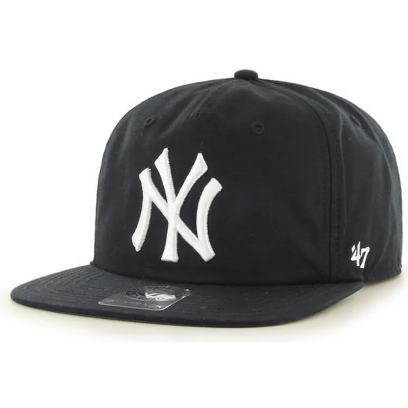 cepur-plakana-melns-snapback-no-new-york-yankees-mlb-no-47-brand