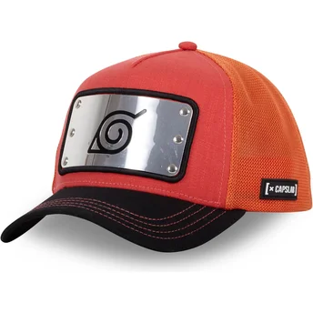 Gorra trucker roja y naranja Konoha NME Naruto de Capslab