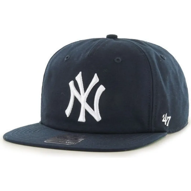 cepur-plakana-tumsi-zils-snapback-no-new-york-yankees-mlb-no-47-brand