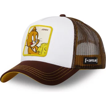 Capslab Jerry CHE CT Looney Tunes White and Brown Trucker Hat