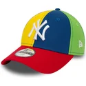 gorra-curva-multicolor-ajustable-para-nino-9forty-block-de-new-york-yankees-mlb-de-new-era