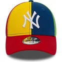 cepur-izliekta-daudzkrasains-regulejams-berniem-9forty-block-no-new-york-yankees-mlb-no-new-era