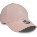 cap-izliekta-pink-adjustable-strap-9forty-linen-no-new-york-yankees-mlb-no-new-era