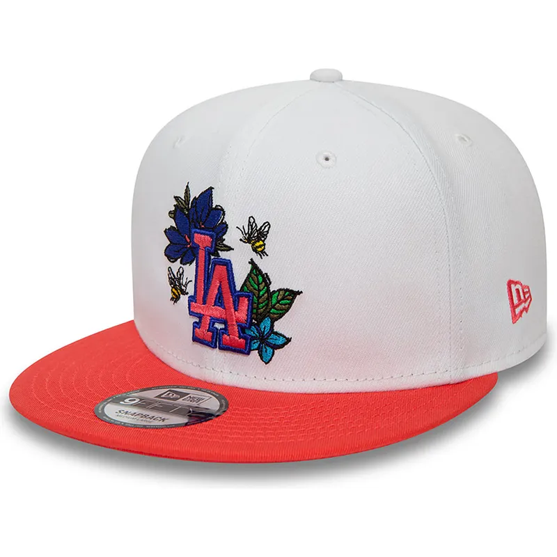 cepur-plakana-sarkans-snapback-9fifty-floral-no-los-angeles-dodgers-mlb-no-new-era