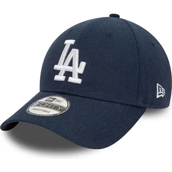 Verstellbare marineblaue 9FORTY Leinen-Cap der Los Angeles Dodgers MLB von New Era