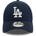 cap-izliekta-navy-blue-adjustable-strap-9forty-linen-no-los-angeles-dodgers-mlb-no-new-era