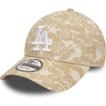 Regulowana brązowa czapka z daszkiem 9FORTY Summer All Over Print Los Angeles Dodgers MLB firmy New Era
