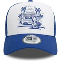 cepur-izliekta-truckeris-zils-snapback-a-frame-frame-graphic-no-ice-cream-los-angeles-no-new-era
