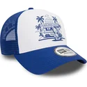 cepur-izliekta-truckeris-zils-snapback-a-frame-frame-graphic-no-ice-cream-los-angeles-no-new-era