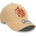 cepur-izliekta-bruns-regulejams-9twenty-floral-no-new-york-yankees-mlb-no-new-era