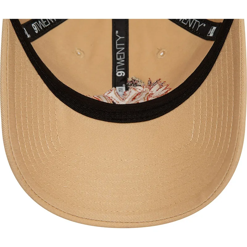 cepur-izliekta-bruns-regulejams-9twenty-floral-no-new-york-yankees-mlb-no-new-era