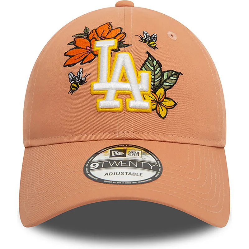 cepur-izliekta-bruns-regulejams-9twenty-floral-no-los-angeles-dodgers-mlb-no-new-era