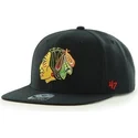 cepur-plakana-melns-snapback-no-chicago-blackhawks-nhl-no-47-brand