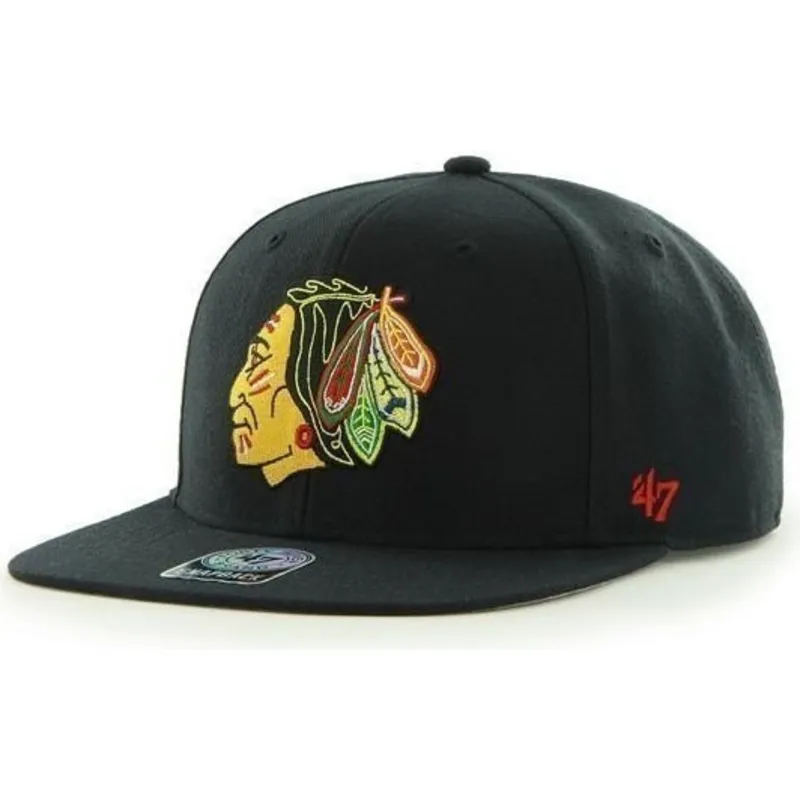 cepur-plakana-melns-snapback-no-chicago-blackhawks-nhl-no-47-brand cepur-plakana-melns-snapback-no-chicago-blackhawks-nhl-no-47-brand