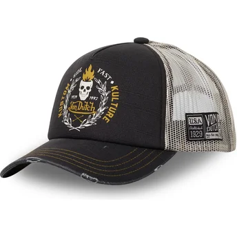 Casquette trucker noire et grise CREW13 Von Dutch