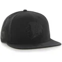 cepur-plakana-melns-snapback-no-chicago-blackhawks-nhl-no-47-brand
