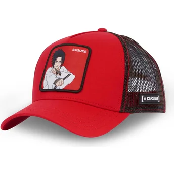 Cepur izliekta šoferis sarkans snapback Sasuke Uchiha SAR Naruto Sasuke Uchiha Naruto no Capslab