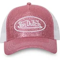 rozowo-biala-czapka-trucker-glitter-p-od-von-dutch