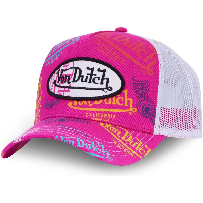 rosa-weisse-trucker-kappe-le-fus-von-von-dutch