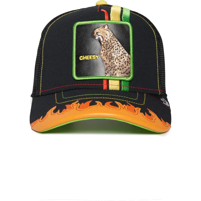 cepur-izliekta-truckeris-melns-snapback-cheesy-dangerously-supercharged-the-farm-no-goorin-bros