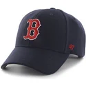 47-brand-mlb-boston-red-sox-clean-up-kappe-mit-gebogenem-schirm-in-marineblau-und-rotem-logo