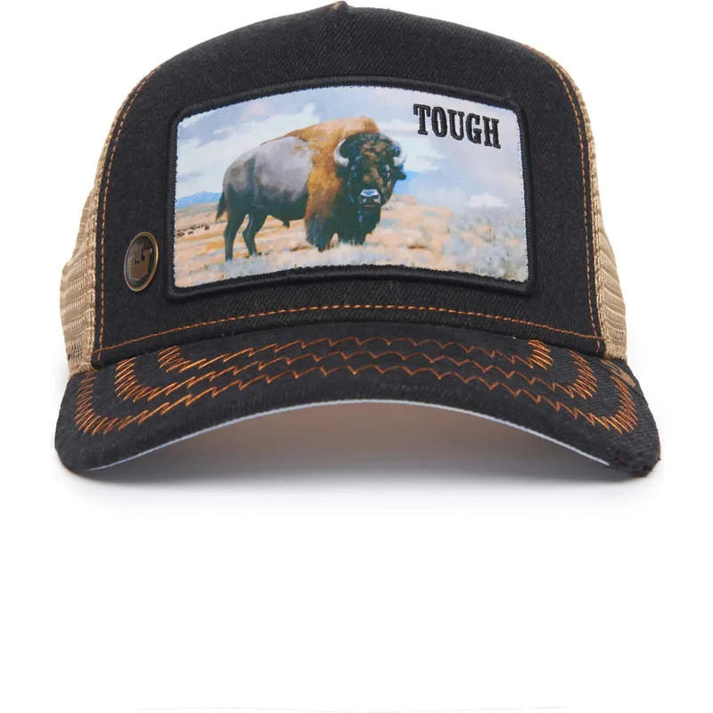svart-och-beige-truckerkeps-buffel-tough-model-no-70u9h-rodeo-the-farm-fran-goorin-bros