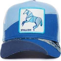 cepur-izliekta-truckeris-zils-snapback-stallion-self-reliant-farmigami-the-farm-no-goorin-bros