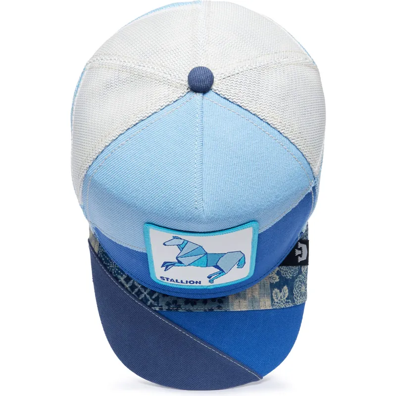 cepur-izliekta-truckeris-zils-snapback-stallion-self-reliant-farmigami-the-farm-no-goorin-bros