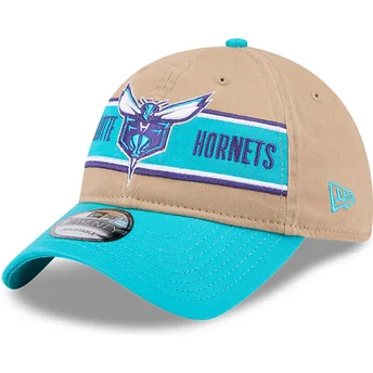 Regulowana czapka z daszkiem brązowo-niebieska 9TWENTY Draft 2024 Charlotte Hornets NBA od New Era