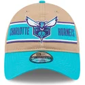 cepur-izliekta-bruns-regulejams-9twenty-draft-2024-no-charlotte-hornets-nba-no-new-era