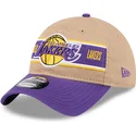 regulowana-brazowo-fioletowa-czapka-z-zakrzywionym-daszkiem-9twenty-draft-2024-los-angeles-lakers-nba-od-new-era