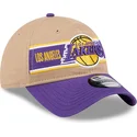 regulowana-brazowo-fioletowa-czapka-z-zakrzywionym-daszkiem-9twenty-draft-2024-los-angeles-lakers-nba-od-new-era