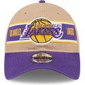 gorra-curva-marron-y-violeta-ajustable-9twenty-draft-2024-de-los-angeles-lakers-nba-de-new-era