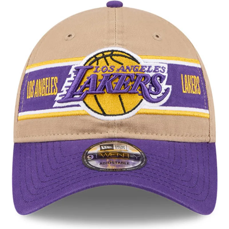 cepur-izliekta-bruns-regulejama-lente-9twenty-draft-2024-no-los-angeles-lakers-nba-no-new-era