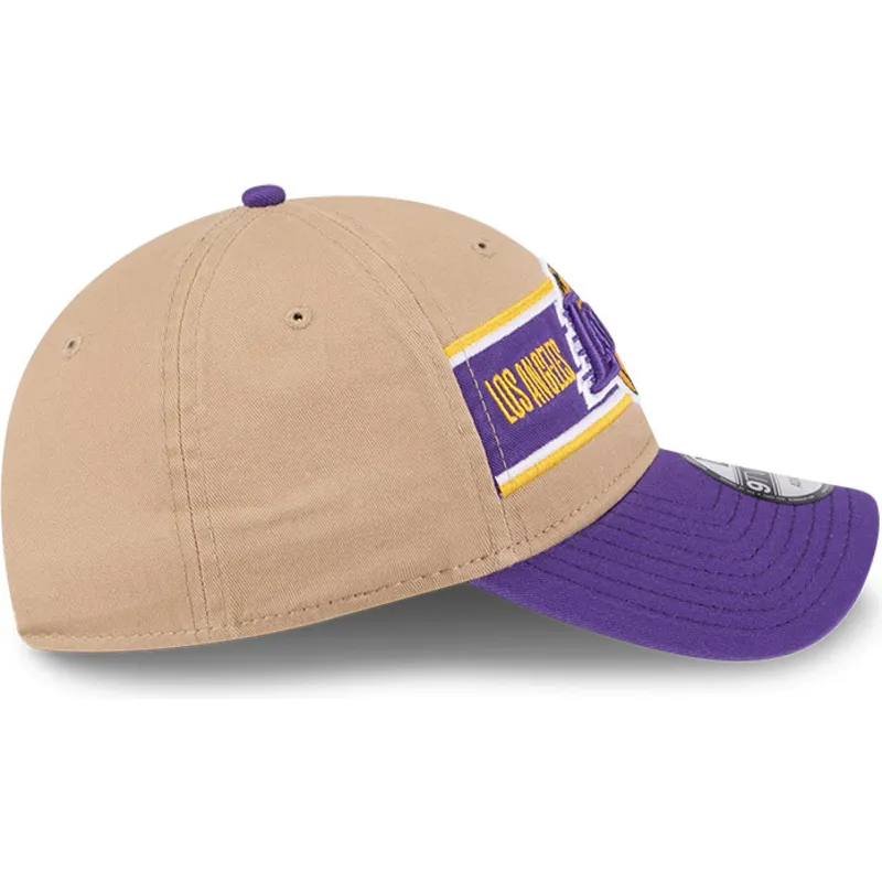 cepur-izliekta-bruns-regulejama-lente-9twenty-draft-2024-no-los-angeles-lakers-nba-no-new-era