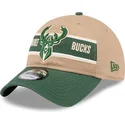 regulowana-czapka-z-zakrzywionym-daszkiem-w-kolorze-brazowo-zielonym-9twenty-draft-2024-milwaukee-bucks-nba-od-new-era