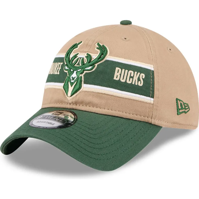 cepur-izliekta-bruns-regulejams-9twenty-draft-2024-no-milwaukee-bucks-nba-no-new-era